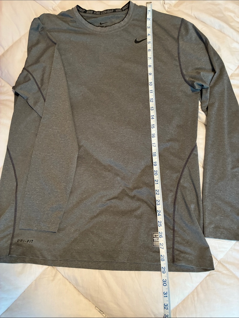 Nike Gray Dri-FIT Long Sleeve Performance Shirt